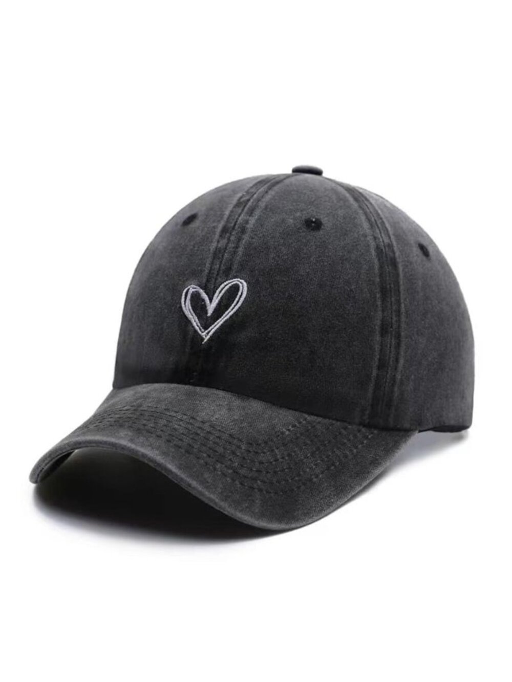 Vintage Washed Cotton Baseball Cap Adjustable Strap Distressed Dad Hat Soft Fit